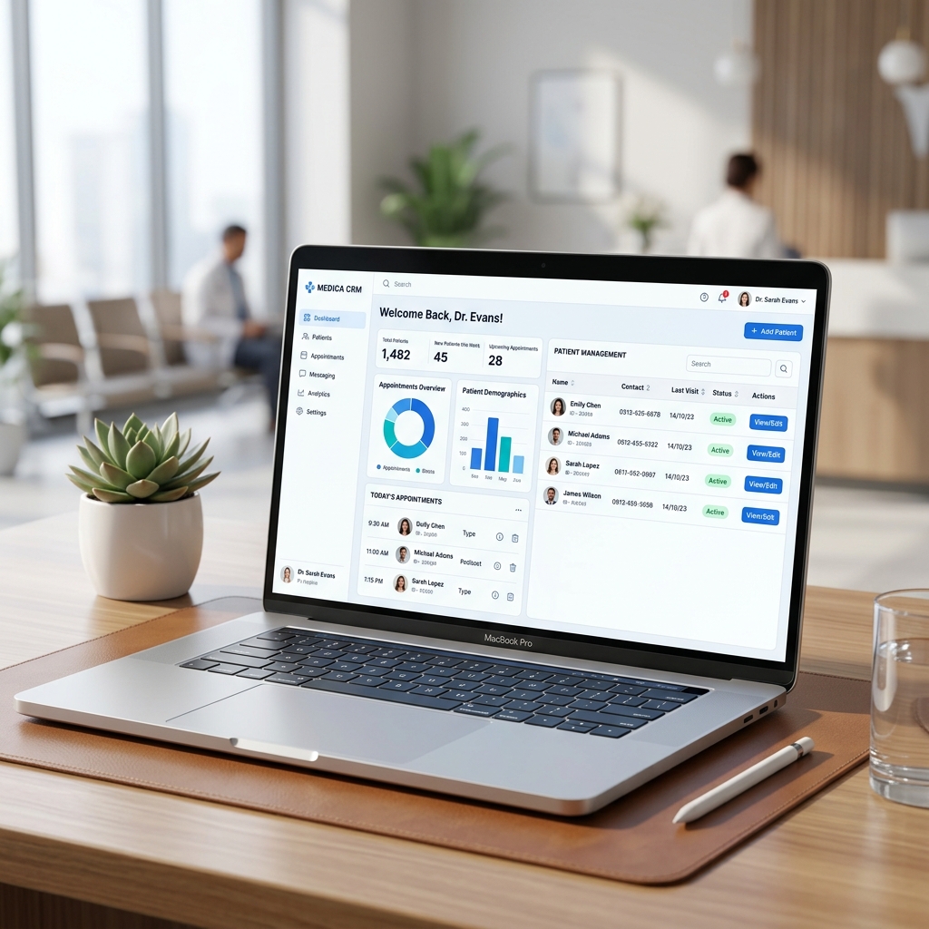 Curebooking B2B CRM Dashboard